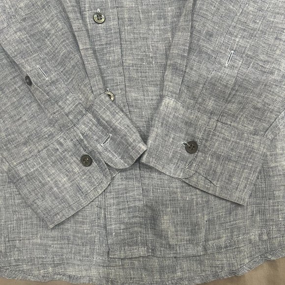 Burberry London Men's Linen Button Down Shirt - Picture 5 of 7